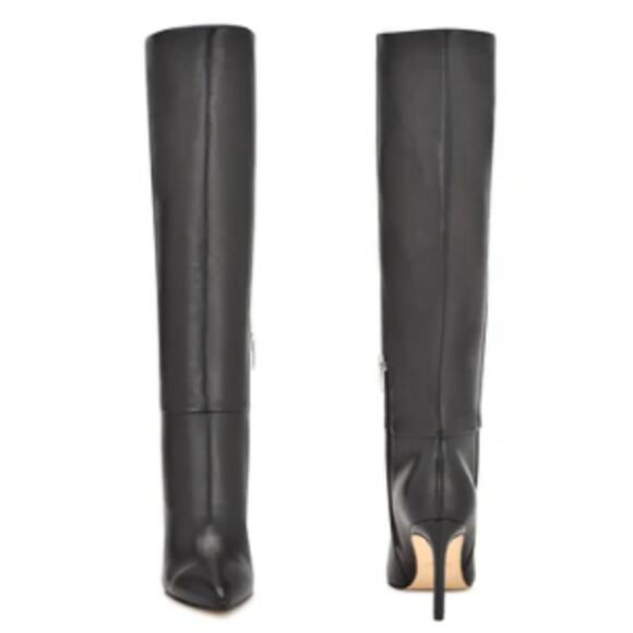 Nine West Richy Heeled Boots in Black NEW Size 8.5 M Wide Calf - Picture 4 of 8